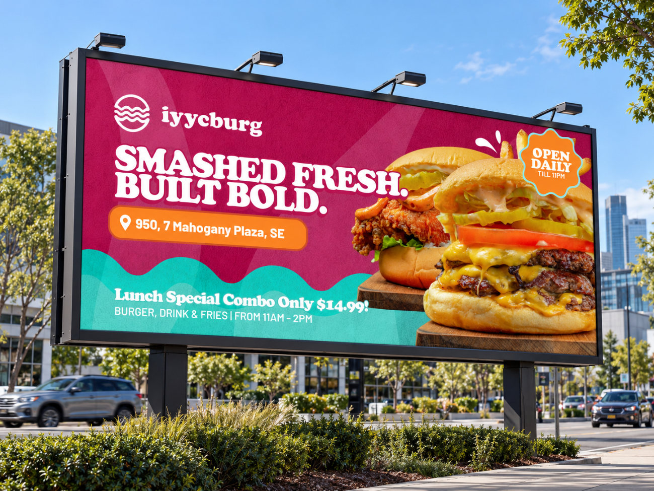 iyycburg billboard creative mockup