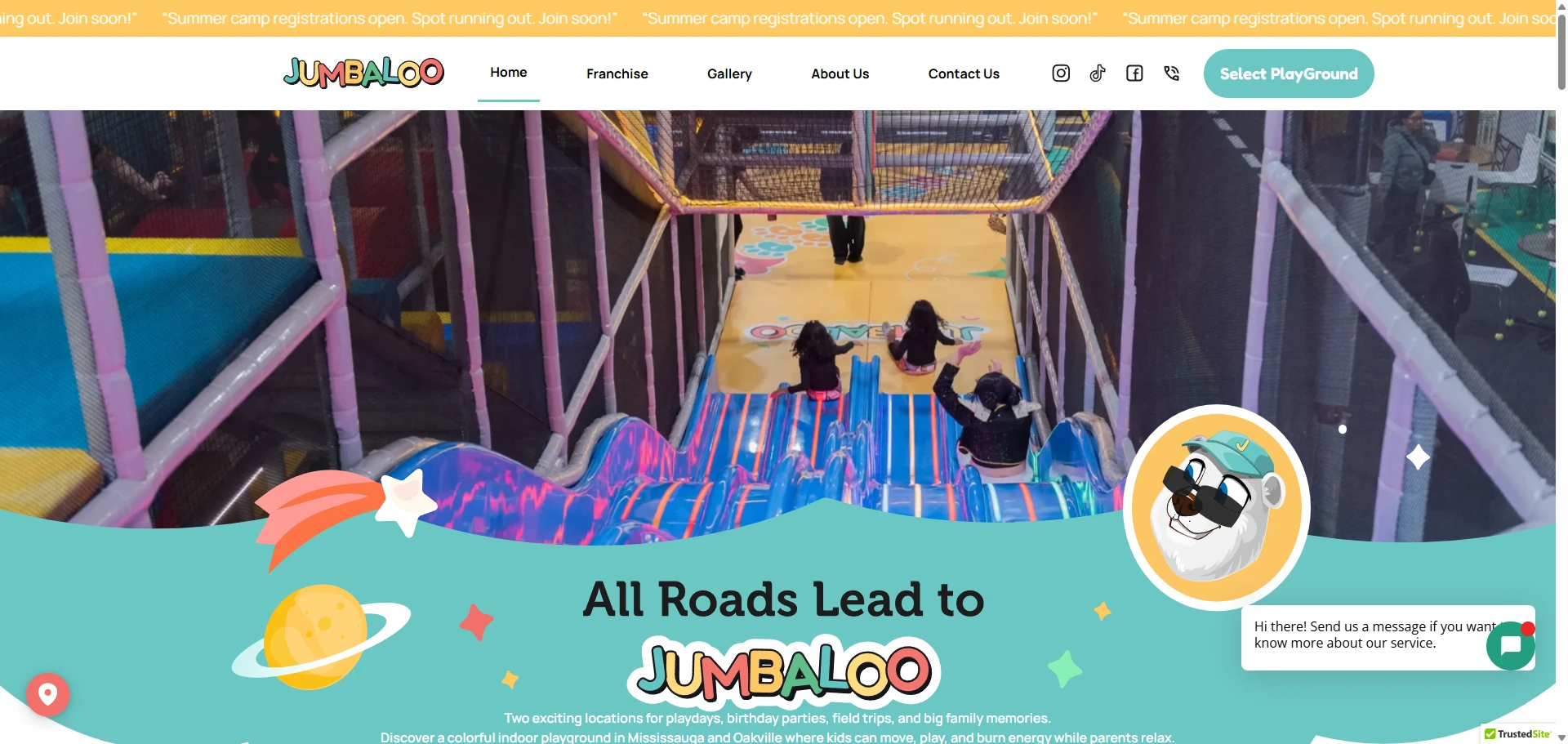 Jumbaloo indoor playground website