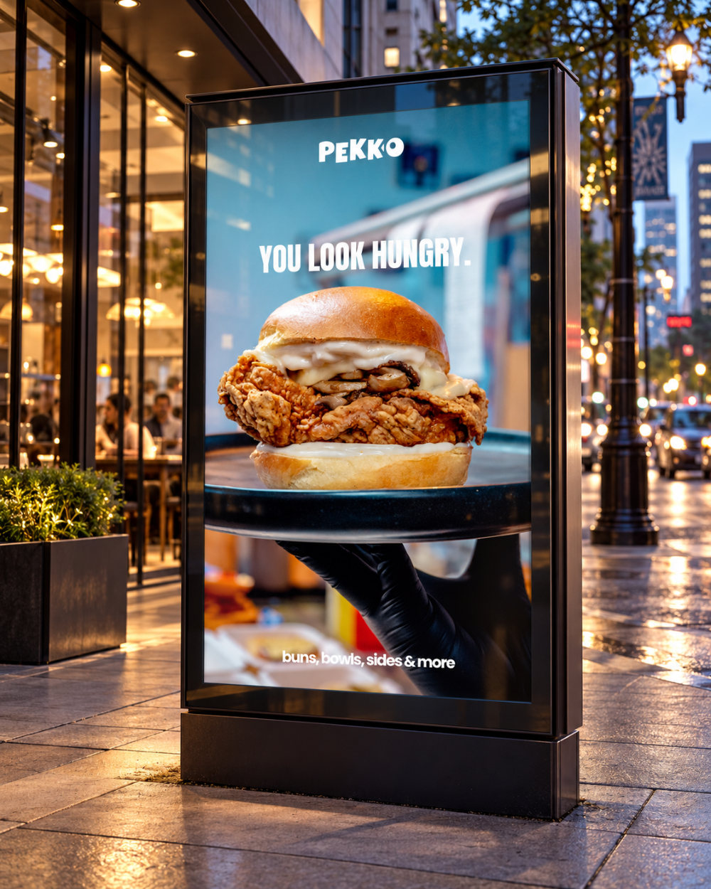 Pekko sandwich advertisement mockup